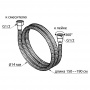 Шланг для душа Elghansa SHOWER HOSE SH019-New, растягивающийся 150-195 см, хром