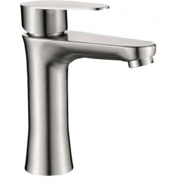 Смеситель для раковины Valfex Rigel Steel, однорычажный, средний Г-излив, сталь