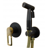 Смеситель с гигиеническим душем VIEIR V293553CL, встраиваемый, однорычажный, черный