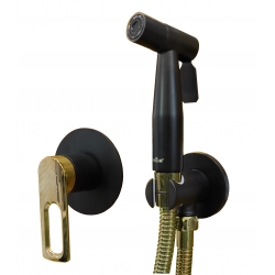 Смеситель с гигиеническим душем VIEIR V293553CL, встраиваемый, однорычажный, черный