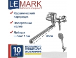 Смеситель для ванны Lemark Luna LM4117C, однорычажный, длинный излив, ручная лейка