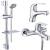 Комплект смесителей для ванны с душем и умывальника VIEIR V033573, 3 в 1