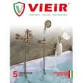Смеситель для ванны VIEIR V273541D, однорычажный, длинный излив, ручной душ, бронза