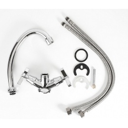 Смеситель для умывальника ESKO Zurich ZH26 высокий излив, двухвентильный