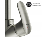 Смеситель для кухни AM.PM Like F8006011, однорычажный, высокий, поворотный, сатин