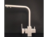 Смеситель для кухни VIEIR V15004F1, с выходом для фильтра, рычажный, высокий Г-излив, белый