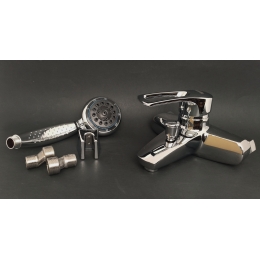 Смеситель для ванны с душем KEIL 40548, однорычажный, литой короткий излив