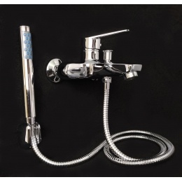 Смеситель для ванны Orta Elbe 40137, однорычажный, короткий излив, ручной душ