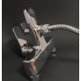 Смеситель для ванны VIEIR V053531, однорычажный, короткий излив, ручной душ