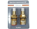 Кран-букса Gerhans керамическая 1/2", 180 градусов, 20 шлицов, 2 шт в блистере
