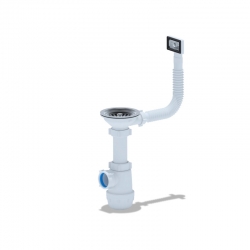 Сифон А0145S для мойки Ани с переливом