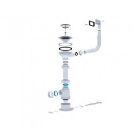 Сифон А0145S для мойки Ани с переливом