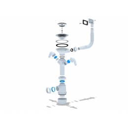 Сифон А0146S для мойки Ани с двумя носиками