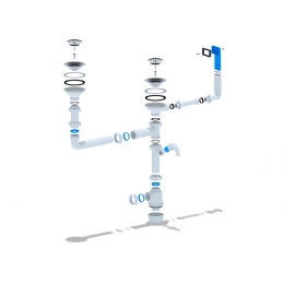 Сифон А7700 для мойки Ани двойной с носиком