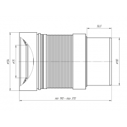 Гофра К821 для унитаза Ани 190/370
