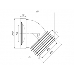 Труба W4228 фановая Ани короткая