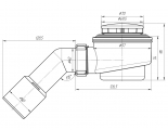 Сифон Е411C для душевого поддона Ани