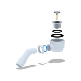 Сифон Е411CL для душевого поддона Ани click-clack