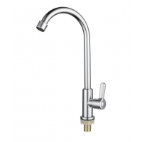 Кран-моно Профсан PSM-906-008 нержавеющая сталь, однорычажный, высокий излив