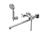 Смеситель для ванны Lemark Neo LM2212C, двухвентильный, длинный излив, с ручной лейкой