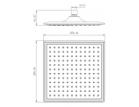 Верхний душ LEMARK LM8036C, 1 режим, 250х250 мм