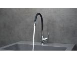 Смеситель для кухни Lemark Linara LM0415C-Black, однорычажный, гибкий излив, черный