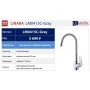 Смеситель для кухни Lemark Linara LM0415C-Gray, однорычажный, гибкий излив