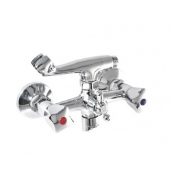 Смеситель для ванны Santrek Aqua 325 Classic SL504, двухвентильный, ручной душ, длинный излив, хром