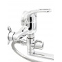 Смеситель для ванны Santrek Aqua 710 Standart SB03/19, однорычажный, длинный излив, ручной душ, хром