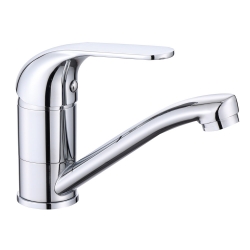 Смеситель для раковины VIEIR V033512, однорычажный, средний низкий излив, хром