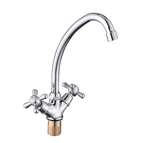 Смеситель для кухни VIEIR V130122, двухвентильный, высокий излив купить в интернет магазине Санрай73