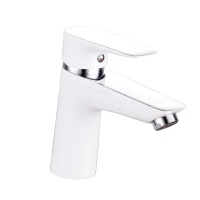 Смеситель для раковины VIEIR V263511F, однорычажный, низкий Г-излив, белый хром