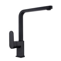 Смеситель для кухни VIEIR V283521C, однорычажный, высокий Г-излив, черный