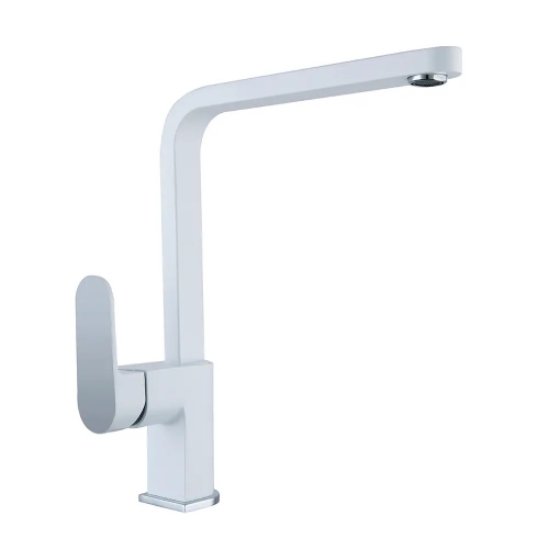 Смеситель для кухни VIEIR V283521F, однорычажный, высокий Г-излив, белый купить в интернет магазине Санрай73