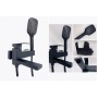Смеситель для ванны VIEIR V393531C, однорычажный, короткий поворотный излив, ручной душ, черный