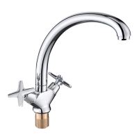 Смеситель для кухни VIEIR V140121, двухвентильный, высокий С-излив