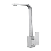 Смеситель для кухни VIEIR V15021, однорычажный, высокий Г-излив, сатин