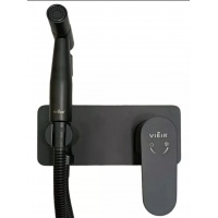 Смеситель с гигиеническим душем VIEIR V283553C, встраиваемый, однорычажный, черный