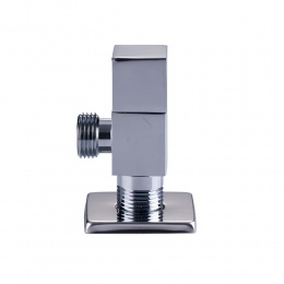 Кран угловой 1/2"НР х 3/4"НР с отражателем Vieir ручка-квадрат, хром