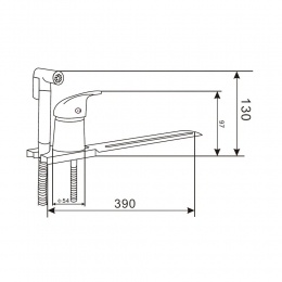 Смеситель с гигиеническим душем VIEIR V502555, на унитаз, однорычажный