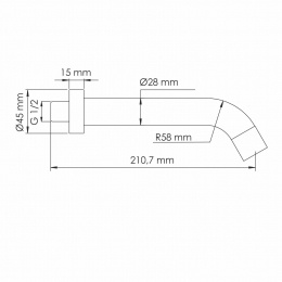 Настенный излив для ванны WasserKraft A098