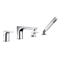 Смеситель на борт ванны, 4 отверстия WasserKraft Salm 2755