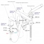 Смеситель на борт ванны, 4 отверстия WasserKraft Elbe 7455