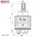 Картридж 50 bar керамический высокий D40 Elghansa SPARES KH-40-500, хром