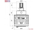 Картридж 50 bar керамический низкий D35 Elghansa SPARES KL-35-500-Blister