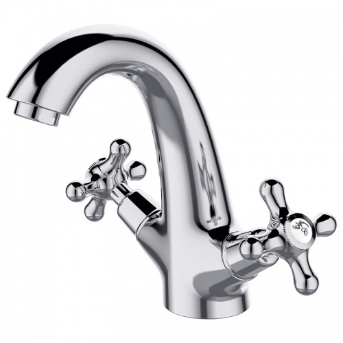 Смеситель для умывальника Elghansa RETRO CHROME 1902754 двухвентильный купить в интернет магазине Санрай73