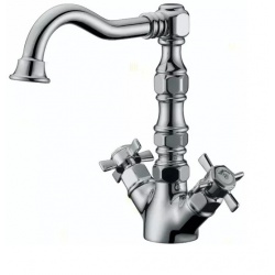 Смеситель для умывальника Elghansa PRAKTIC CHROME 19A2660, высокий излив, двухвентильный