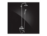 Душевая система Elghansa ECOFLY 2302880-2B, двухвентильная, излив, верхний душ, стойка, ручной душ