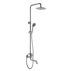 Душевая система Elghansa SHOWER SET 2306683-2L Set-14, однорычажная, излив, стойка, верхний и ручной