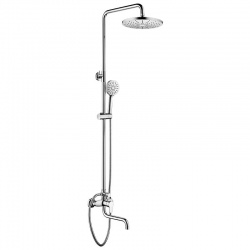 Душевая система Elghansa SHOWER SET 2308883-2L Set-21, однорычажная, излив, стойка, верхний и ручной